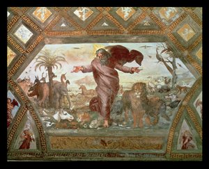 God Creating the Earth by Raffaello Sanzio Raphael